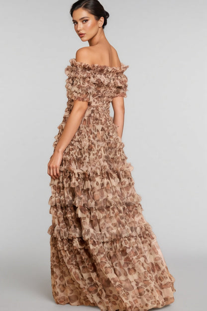 Aislinn One Neck Mesh Maxi Dress