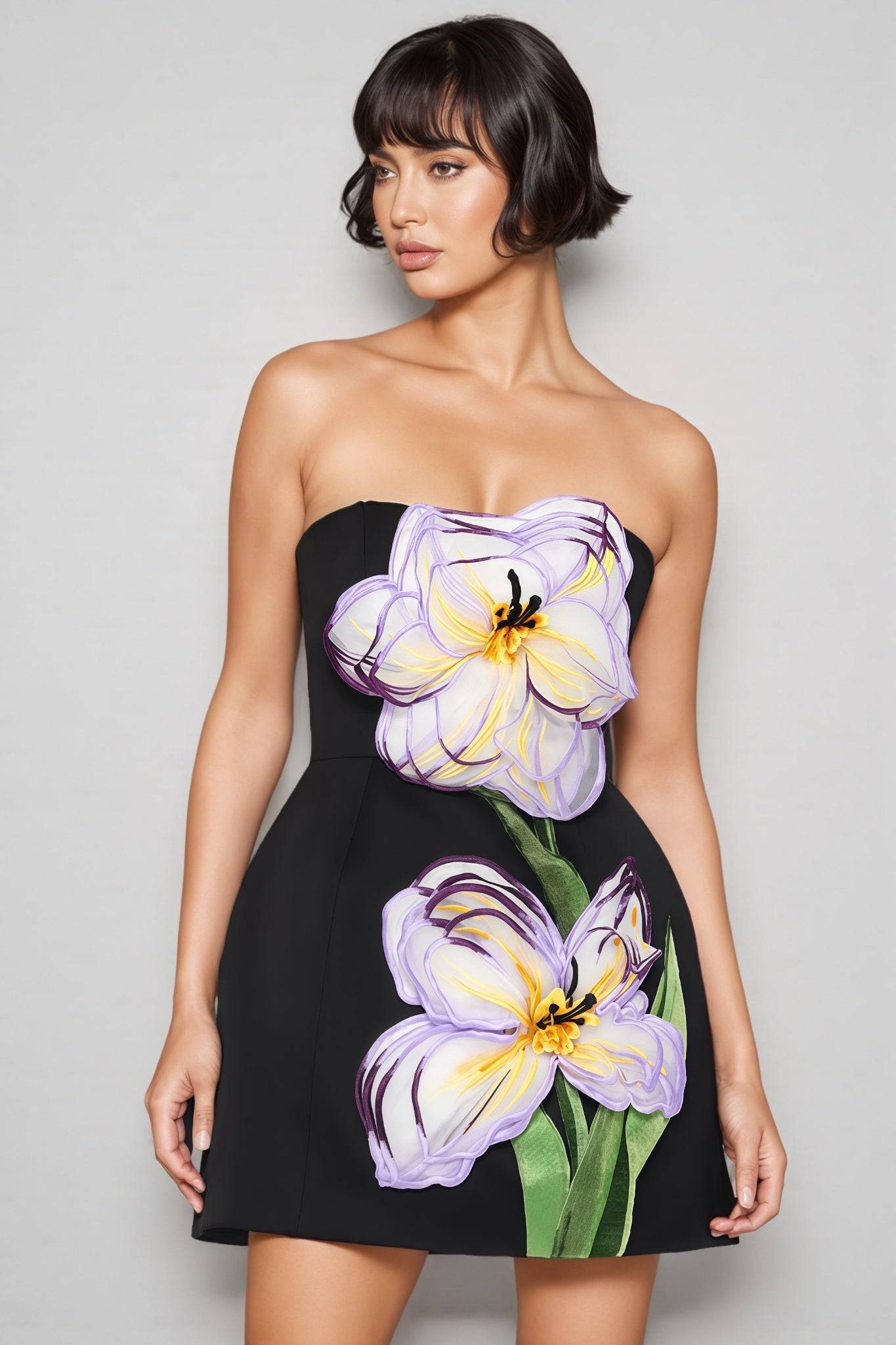 Fennl Black Bustier Mini Dress