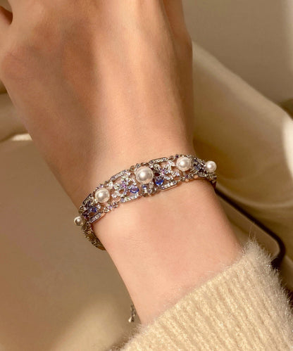 Pearl Zircon Sapphire Bracelet