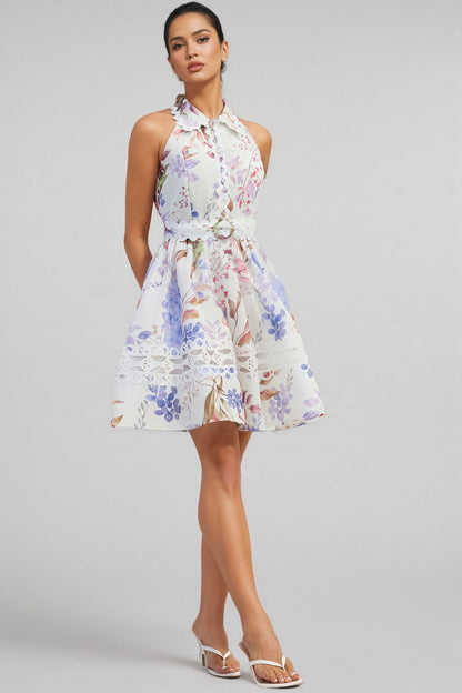 Helena Print Sleeveless Mini Dress