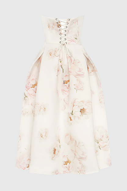 Jerra Peony Corset Midi Dress