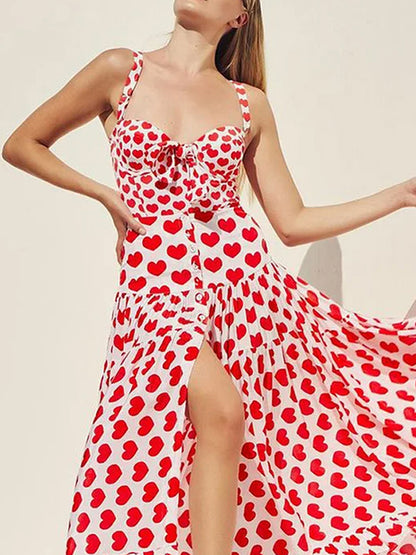 ]sling Lace Up Printed One Piece Swimsuit and Beach Skirt