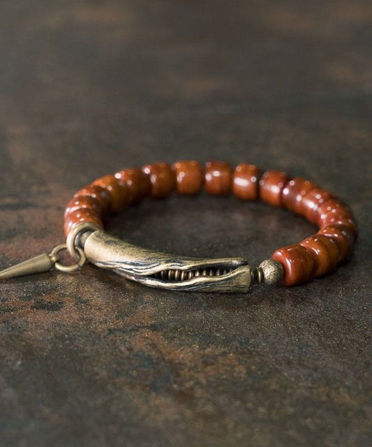 Brown Ancient Gold Beads Charm Bracelet