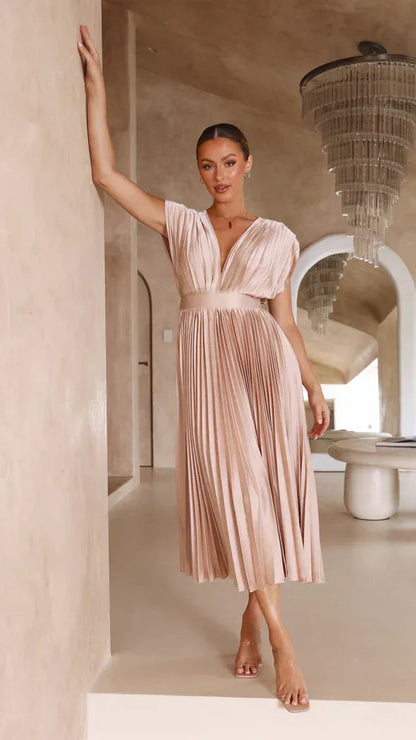 Emma | Deep V-neck Maxi Dress