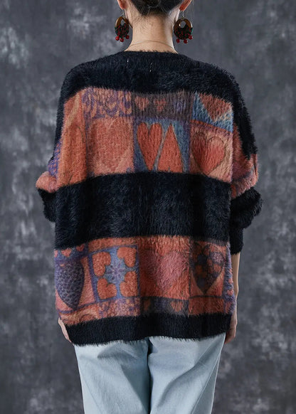 Thick Mink Hair Knitted Cardigan Winter