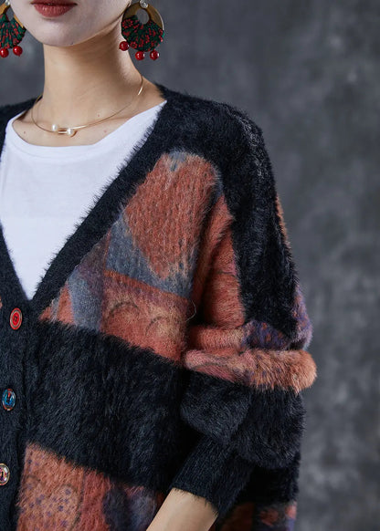 Thick Mink Hair Knitted Cardigan Winter