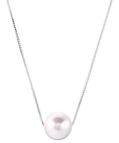 Modern Gold Sterling Silver Overgild Pearl Necklace Po069