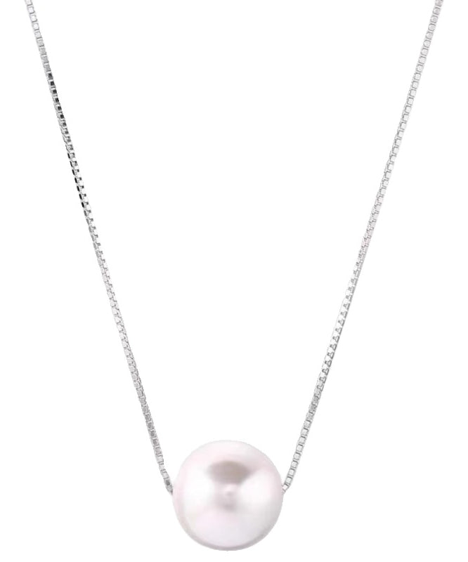 Modern Gold Sterling Silver Overgild Pearl Necklace Po069