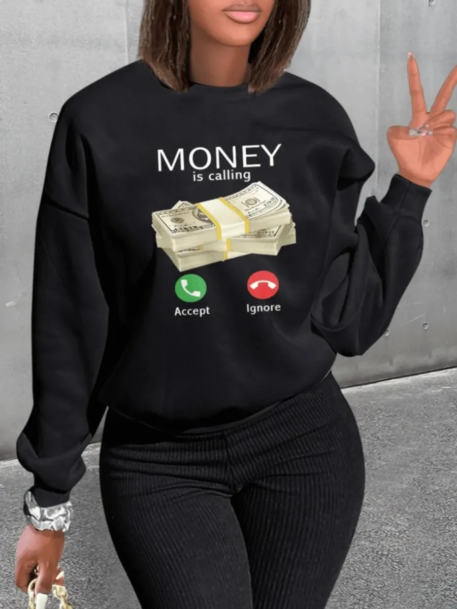 Money Letter Print Sweatshirt Bolubao Brand ��s Hoodies New Spring Autumn Hoodies Sweatshirts Top Hoodies Sweatshirt