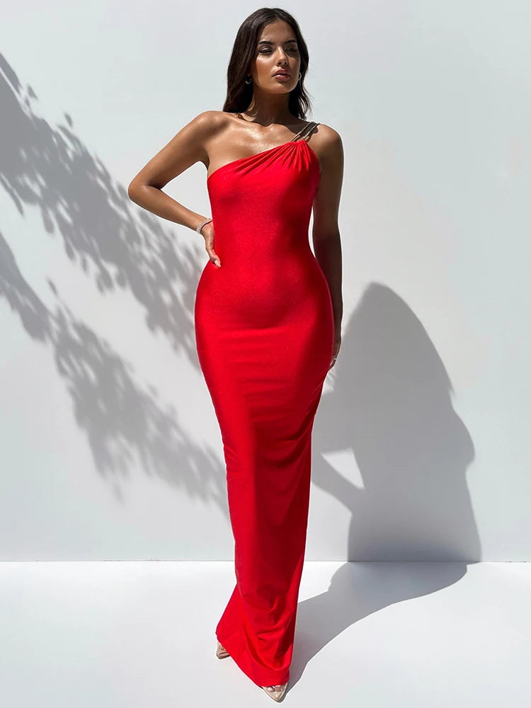 Off-shoulder Sleeveless Gown Maxi Dress
