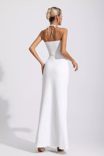 Nayeli White Maxi Dress