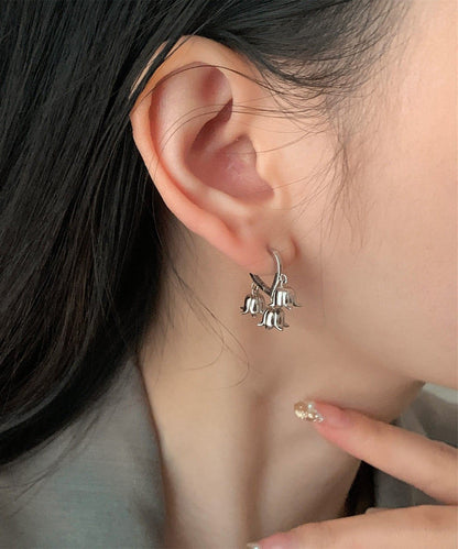 New 925 Silver Tulip Flower Ear Buckle