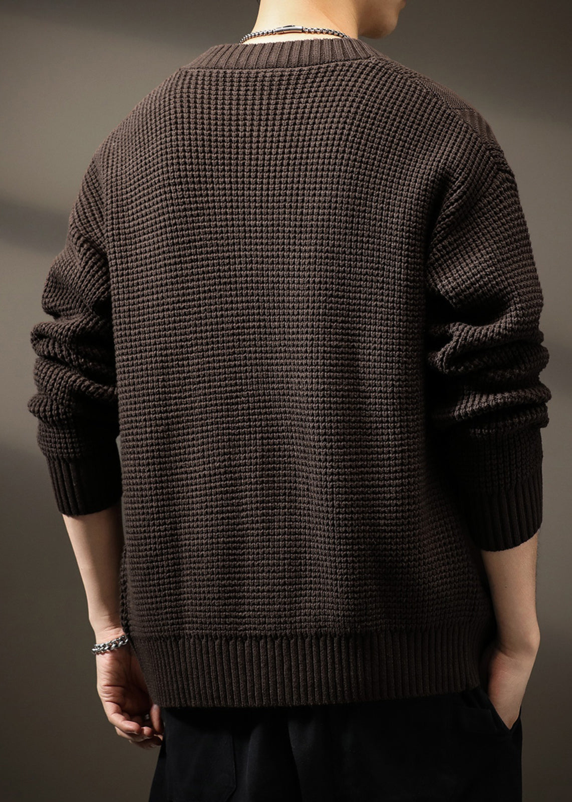 Button Spring Neck New Coffee Cardigans V Knit