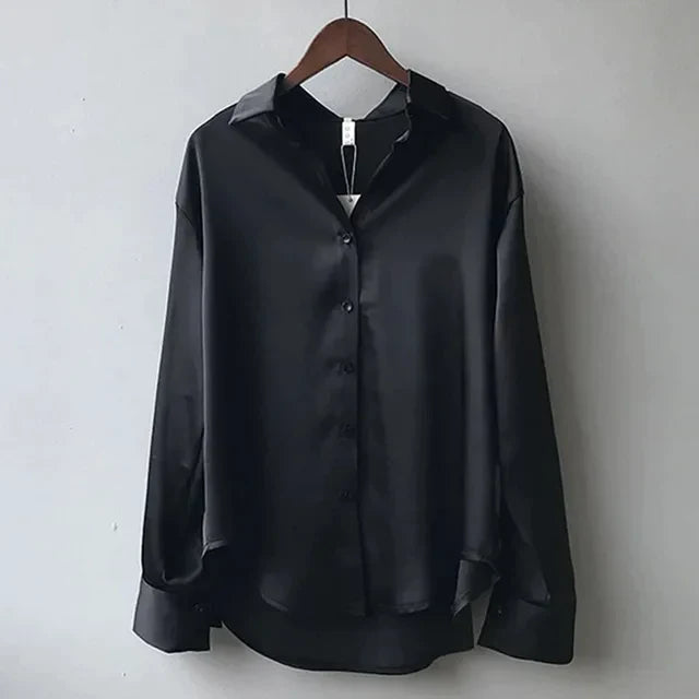Stella | ’s Long Sleeve Button Down Satin Blouses
