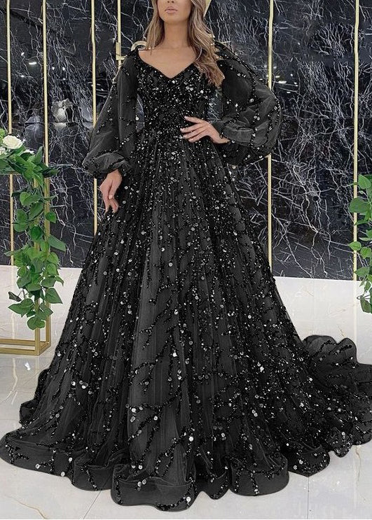New Grey V Neck Nail Bead Tulle Maxi Dresses Spring Ww1052