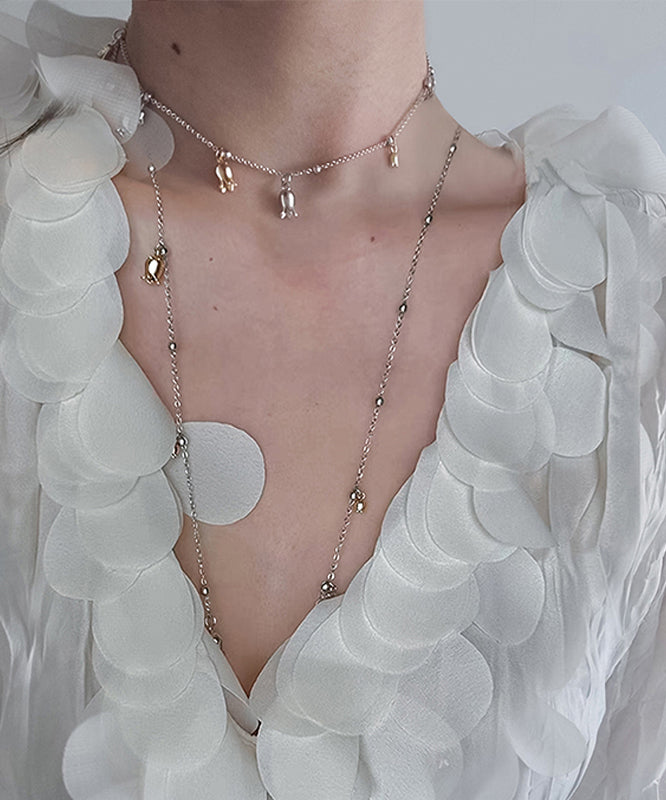 New Silk Alloy Tassel Lariat Necklace Ya016
