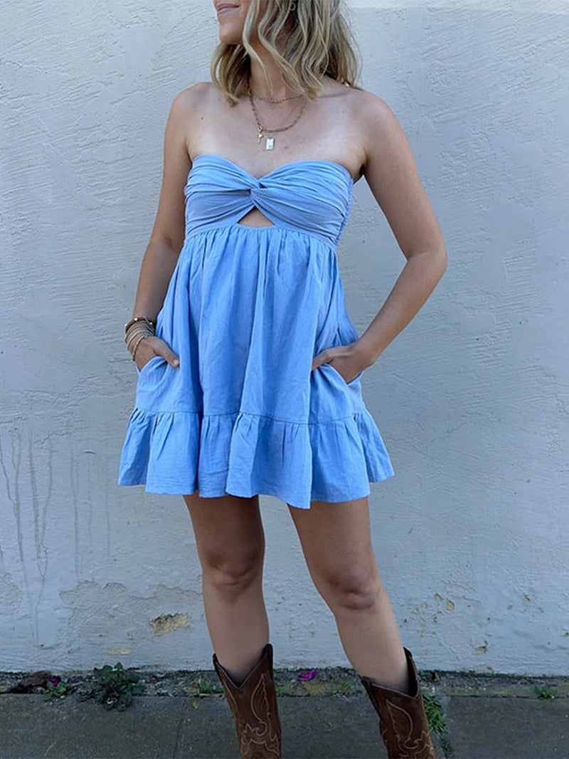 Twisted Cut-out Mini Dress