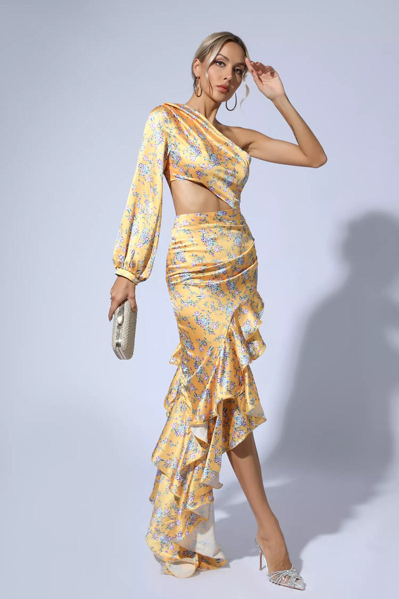 Nina Yellow Maxi Dress