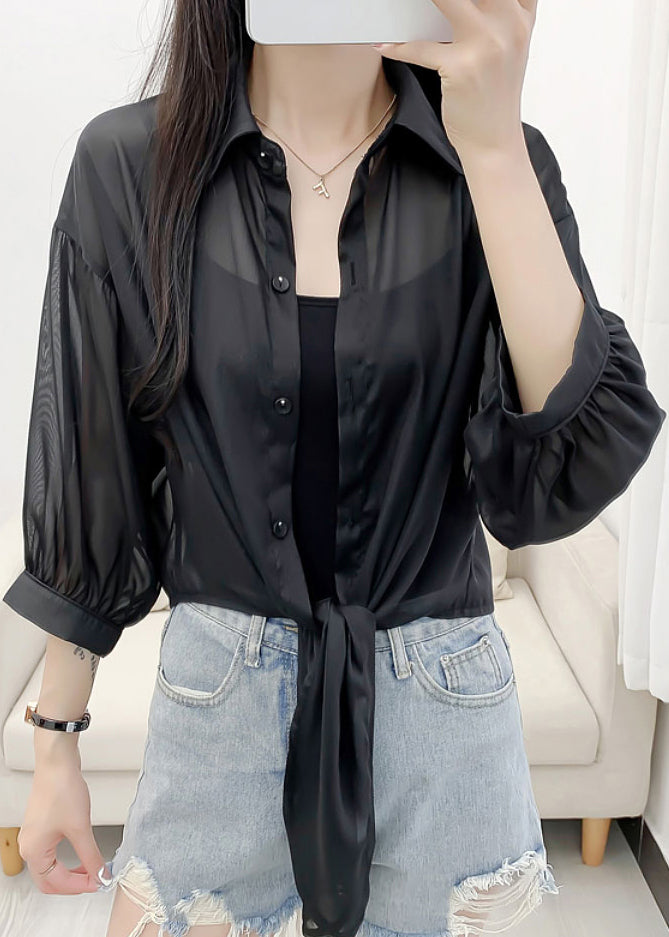 Novelty Yellow Button Cotton Thin Cardigan Summer As1017
