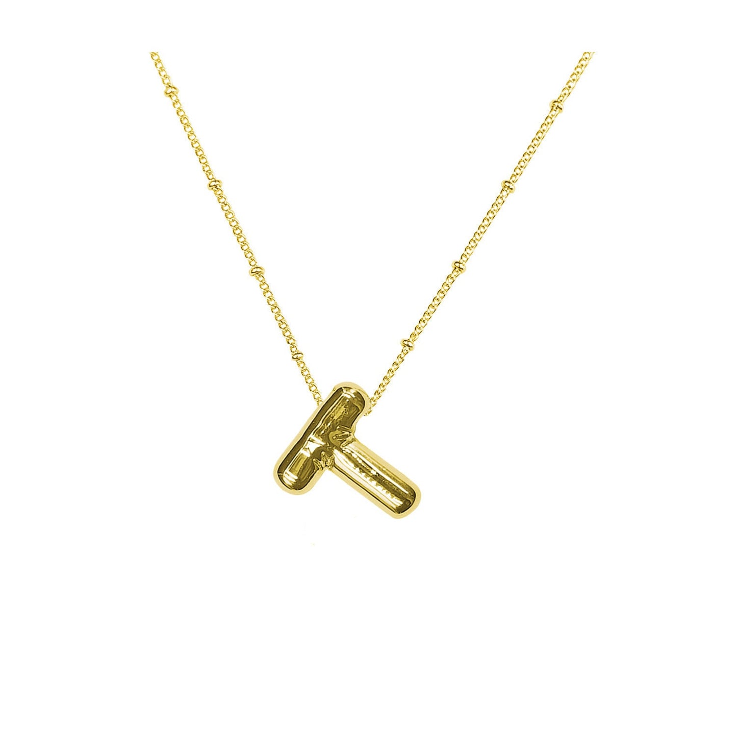Aiyanah Glossy Bubble Letter Necklace