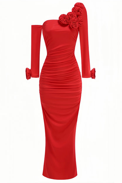 Isla 3d Pleated Maxi Dress
