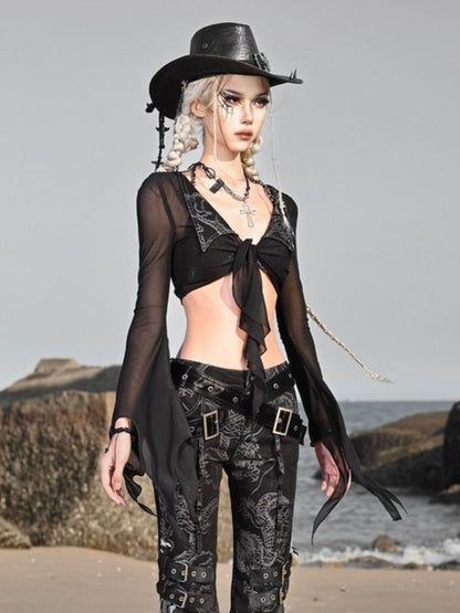 Original Mesh Short Cardigan