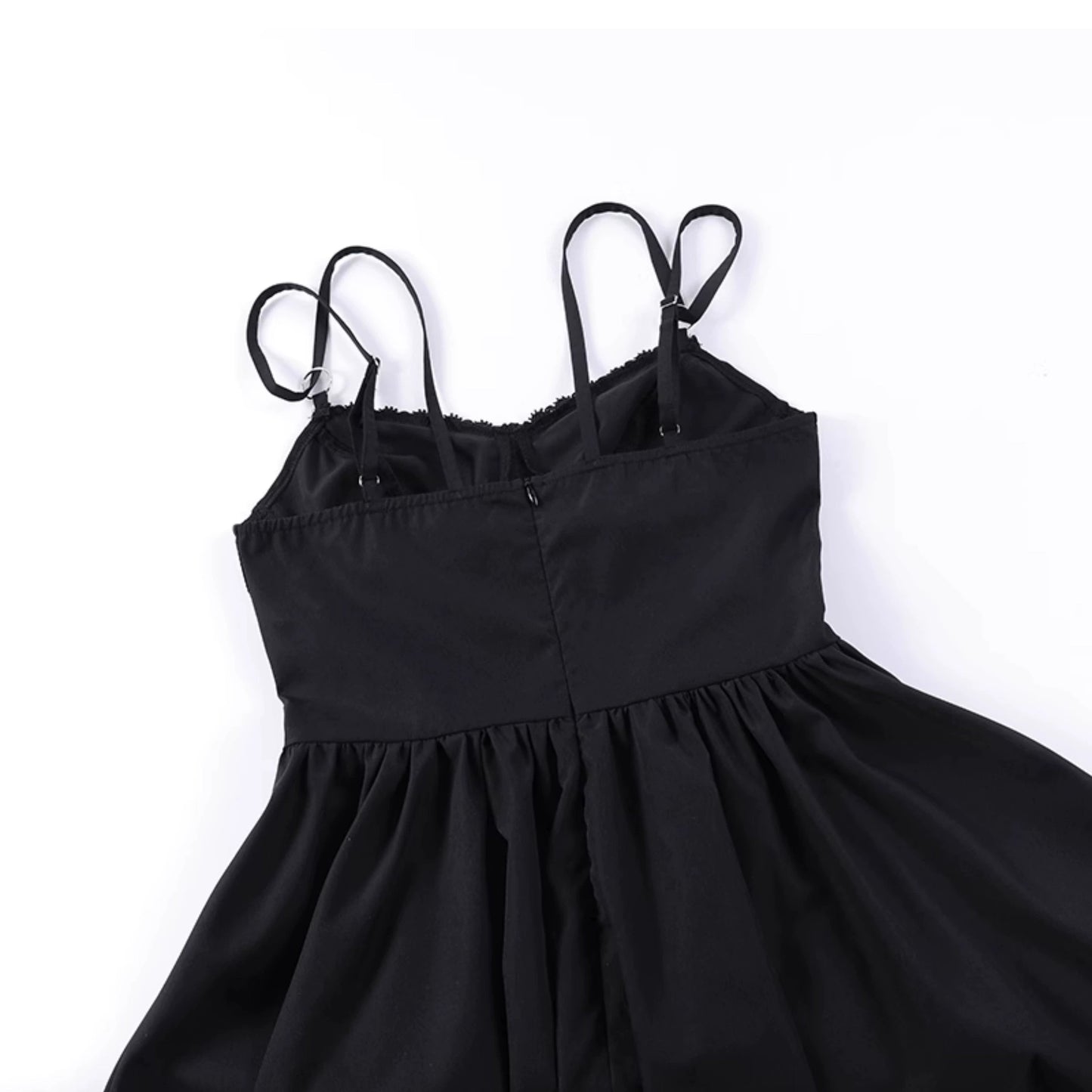 Wannathis Gothic Lolita Dress Set - Black Corset Mini Dress With Lace Bolero and Gloves