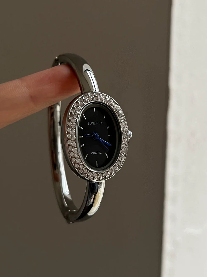 Oval Gold Bracelet Watch