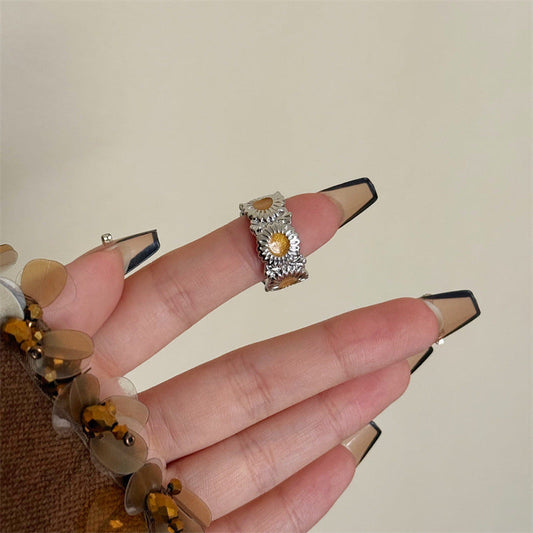 Kelsy Enamel Heart Open Ring