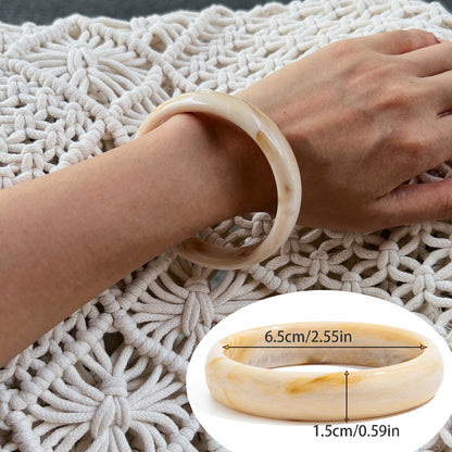 Maryn Asymmetrical Smudged Resin Bangle