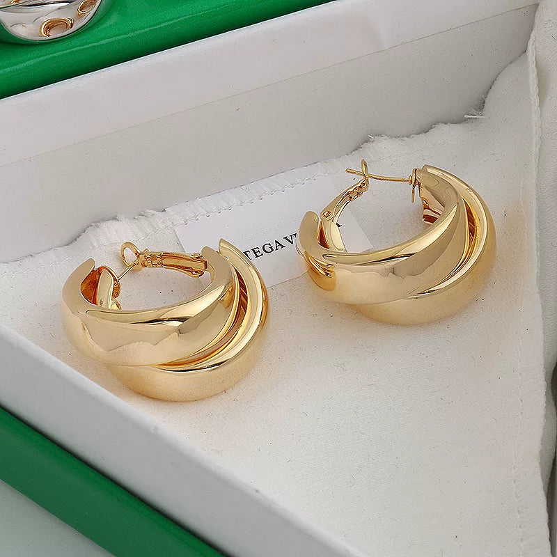 Irregular Twisted Hoop Earrings