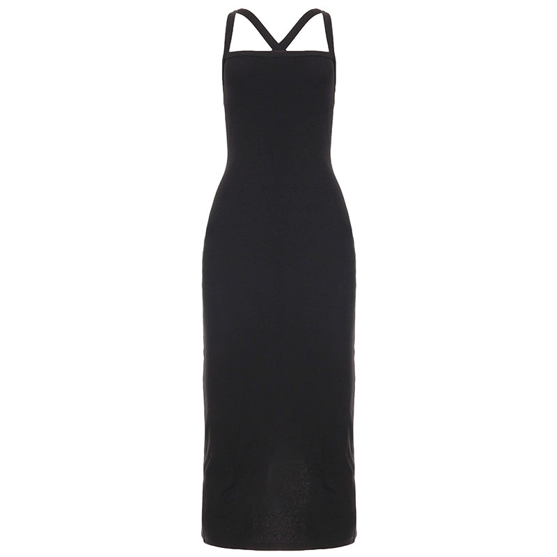 Abrianna Halter Backless Maxi Dress