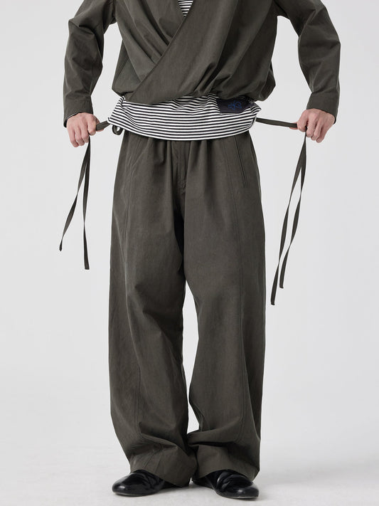 Six-pocket Pleated Kendo Pants
