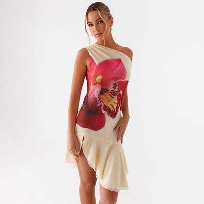 Corbin Asymmetric Mini Dress