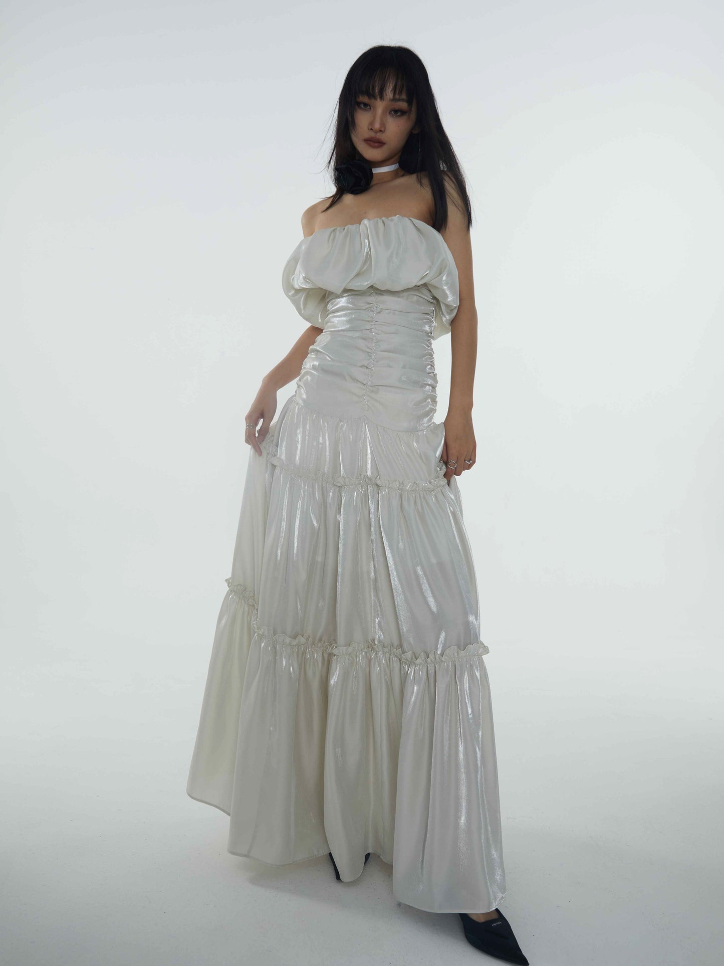 Off-shoulder Maxi Dress