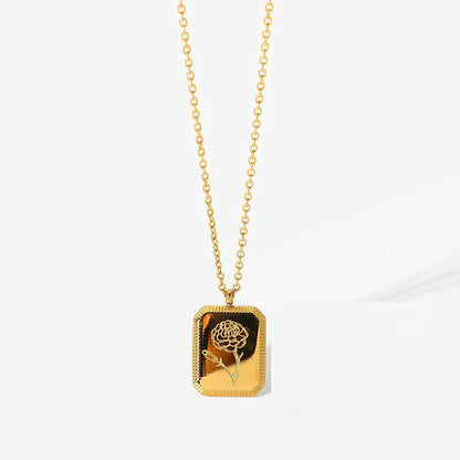 Briel Birth Flower Pendant Necklace
