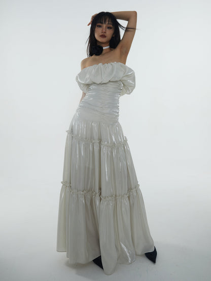 Off-shoulder Maxi Dress