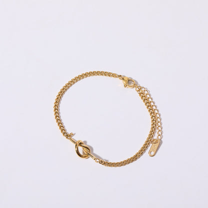 Initial Knot Chain Necklace