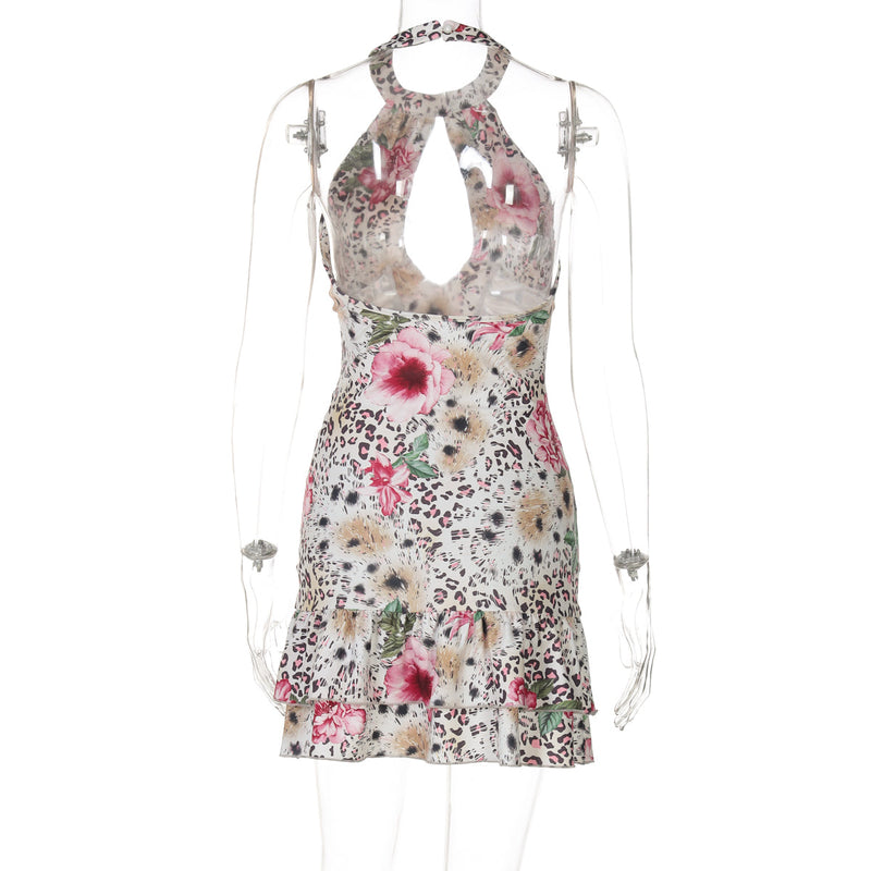 Evie Tropical Leopard Mini Dress