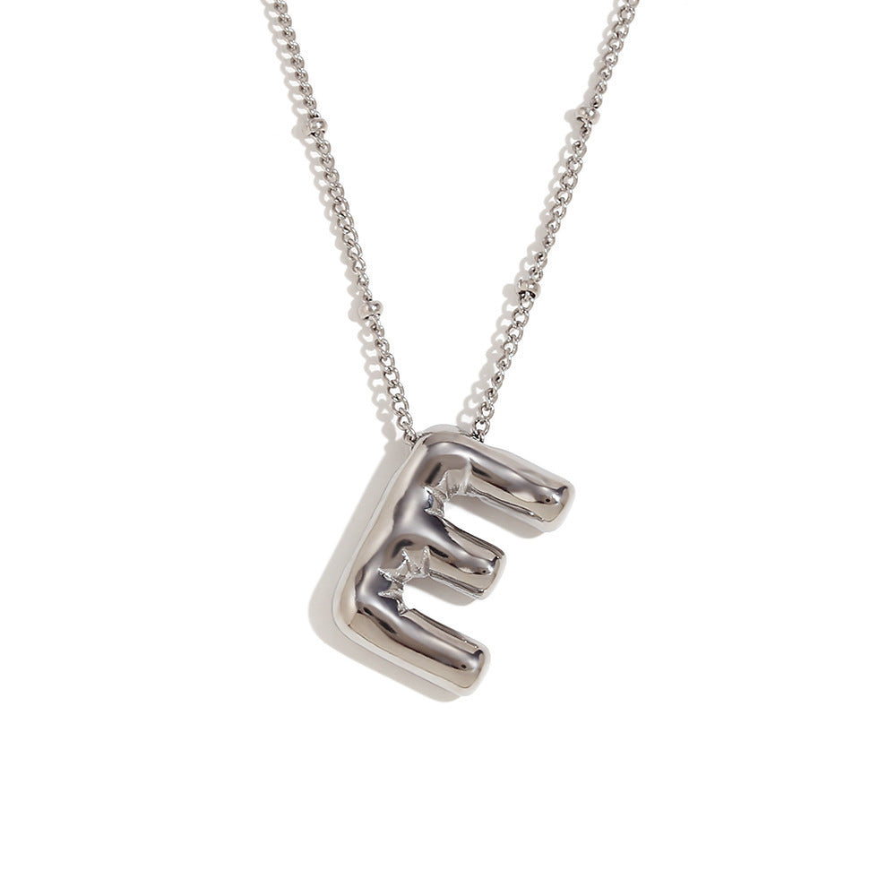 Aiyanah Glossy Bubble Letter Necklace