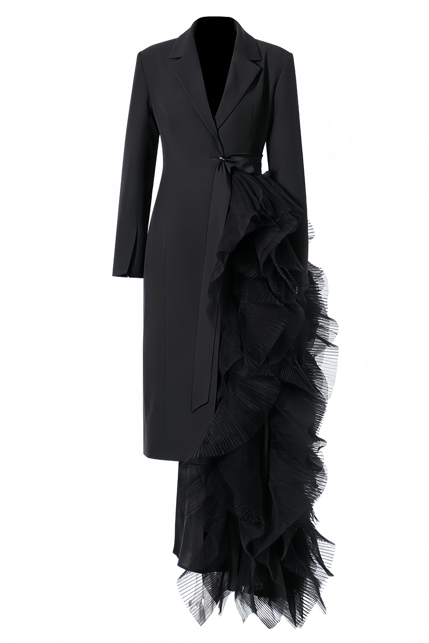 Edmund Irregularly Spliced Mesh Maxi Dress