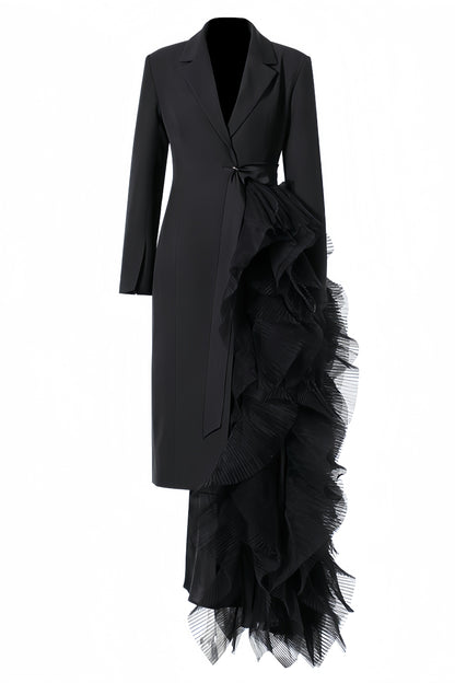 Edmund Irregularly Spliced Mesh Maxi Dress