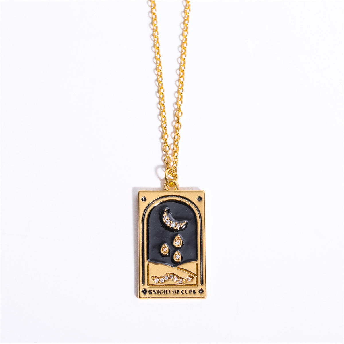 Athena Gilded Tarot Charm Necklace