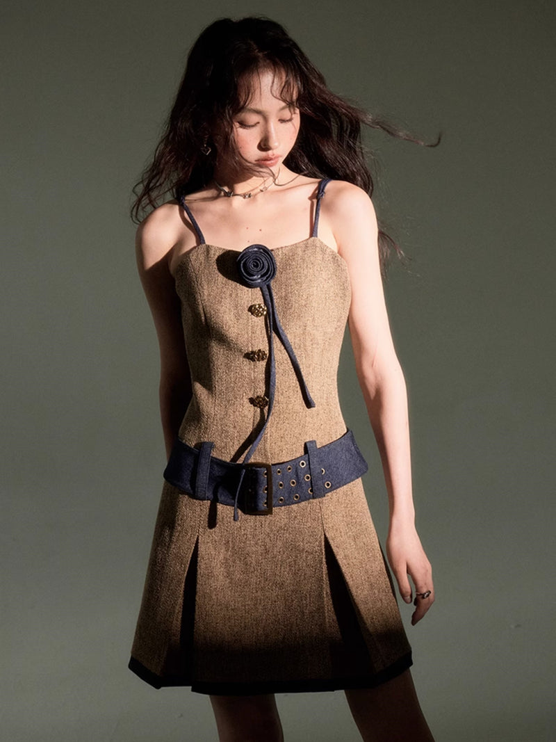 Tweed Short Jacket & Slip Skirt Combo