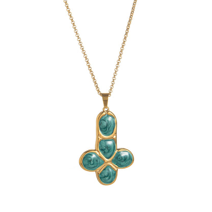 Joi Colorful Enamel Cross Necklace