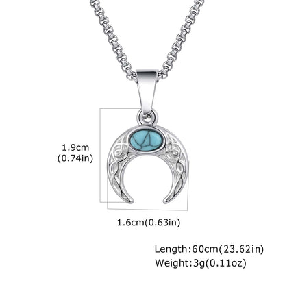 Sacred Turquoise Lunar Necklace