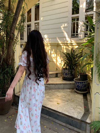 Magnolia Scent Embroidered Maxi Dress Graceful Edition