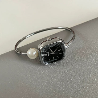 Square Pearl Bracelet Watch