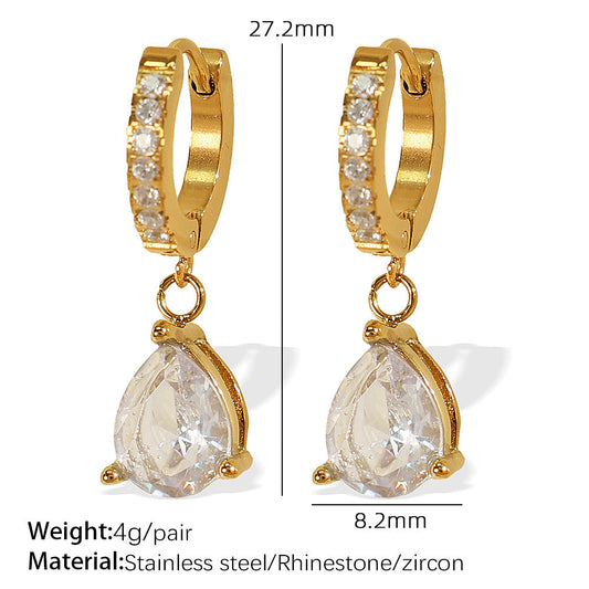 Kasia Zircon Interlocking Hoops