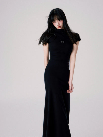 Luluswings Butterfly Emblem Fitted Maxi Dress - Evening Gown